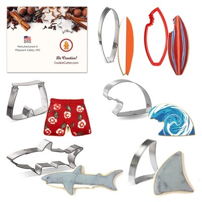 Surfs Up Cookie Cutter 6 Pc Set HS0402