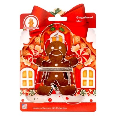 Gingerbread Man Nested Cookie Cutter Set 3 Piece GC0100 with Vintage Style Sturdy Brace