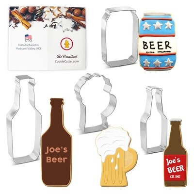 Bottle and Mug Cookie Cutter 4 Pc Set HS0465