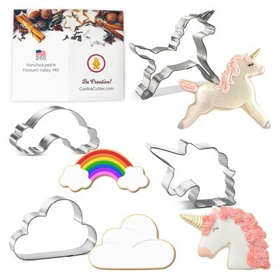 Unicorn Birthday Baby Shower Cookie Cutter 4 Pc Set HS0457