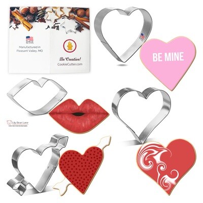 Kiss From The Heart Cookie Cutters 4 Pc Set HS0470