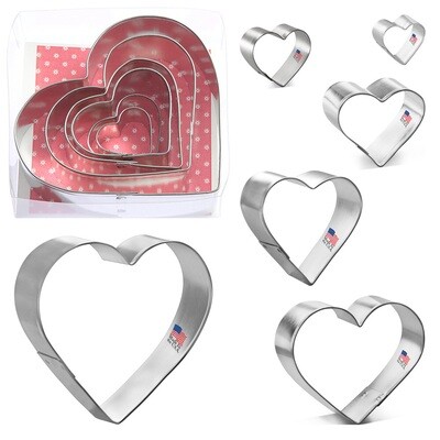 Nested Heart Cookie Cutter 6 Pc Set L9021