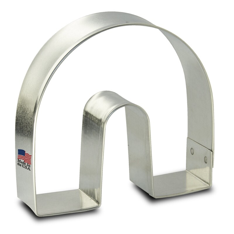 Rainbow Horse Shoe Cookie Cutter 3 in B1326 Rainbow Horse Shoe Cookie Cutter 3 in B1326