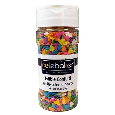 Confetti Hearts Mulit Colored 2.8 Oz. Conhem