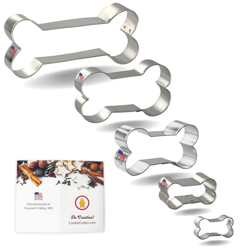 Dog Bone Cookie Cutter 5 Pc Set HS0557