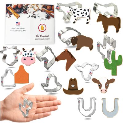 Miniature Western Ranch Cookie Cutter 10 Pc Set HS0561