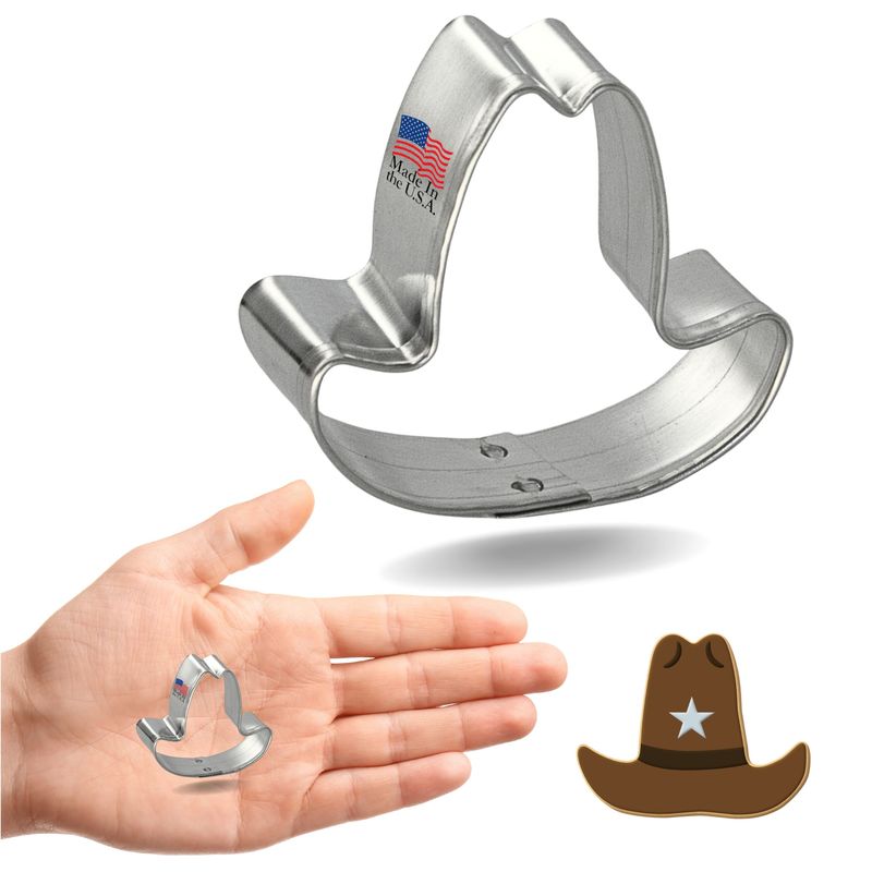 Mini Cowboy Hat Cookie Cutter 1.75 in M85 Mini Cowboy Hat Cookie Cutter 1.75 in M85