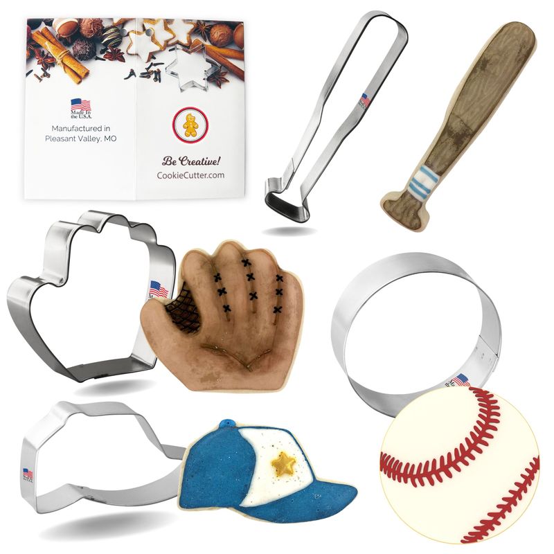 Baseball Cookie Cutter 4 Pc Set HS0562 Baseball Cookie Cutter 4 Pc Set HS0562