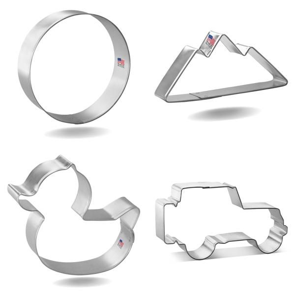 SUV Military Off-Road Vehicle Cookie Cutter 4 Piece Set HS0566