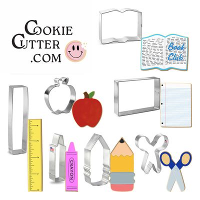 Back to school cookie cutters, teacher appreciation cookie cutter set

