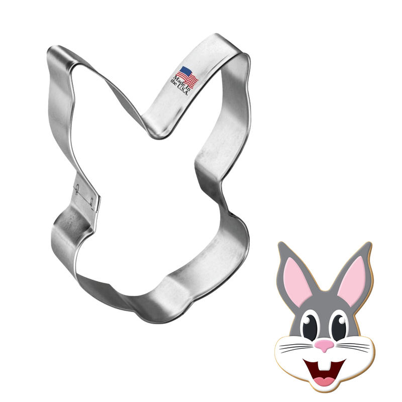 Bunny Rabbit Face Cookie Cutter 3.75 in B1140 Bunny Rabbit Face Cookie Cutter 3.75 in B1140