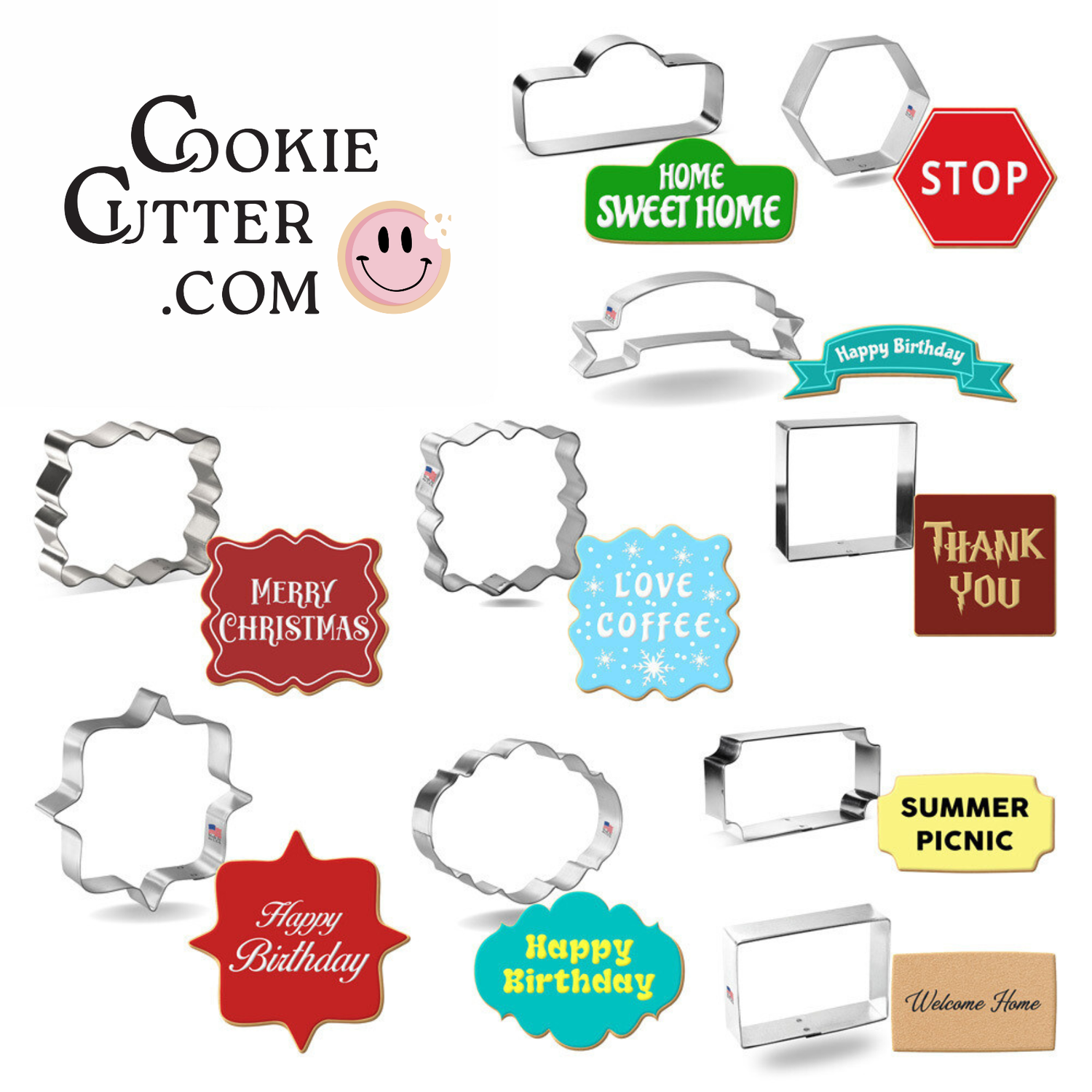 Frames & Plaques Cookie Cutter 10 Pc Set HS0533