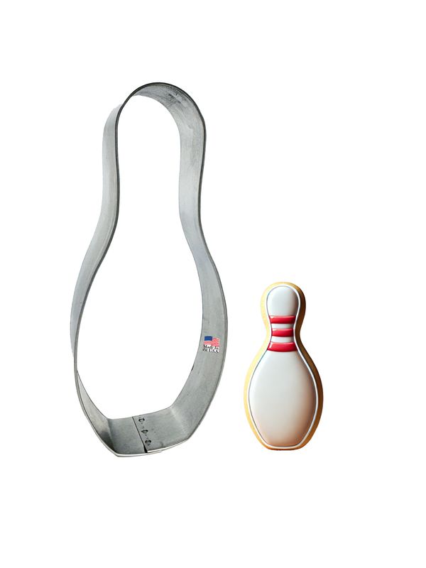 Bowling pin cookie cutter