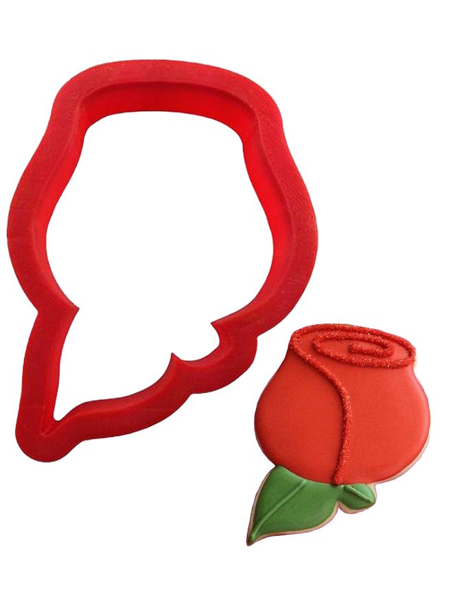 Red Rose Plastic Cookie Cutter 3.5" Cc112