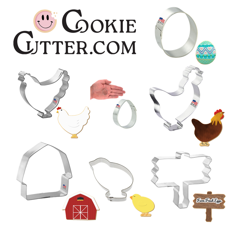 Chicken Farm - Farm Fresh Eggs Cookie Cutter 7 pc Set