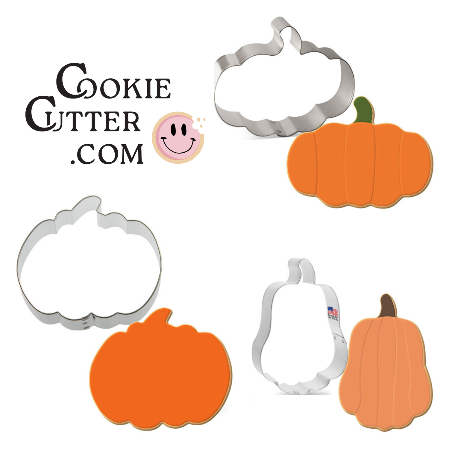 Pumpkin Cookie Cutter 3 Pc Set HS0442