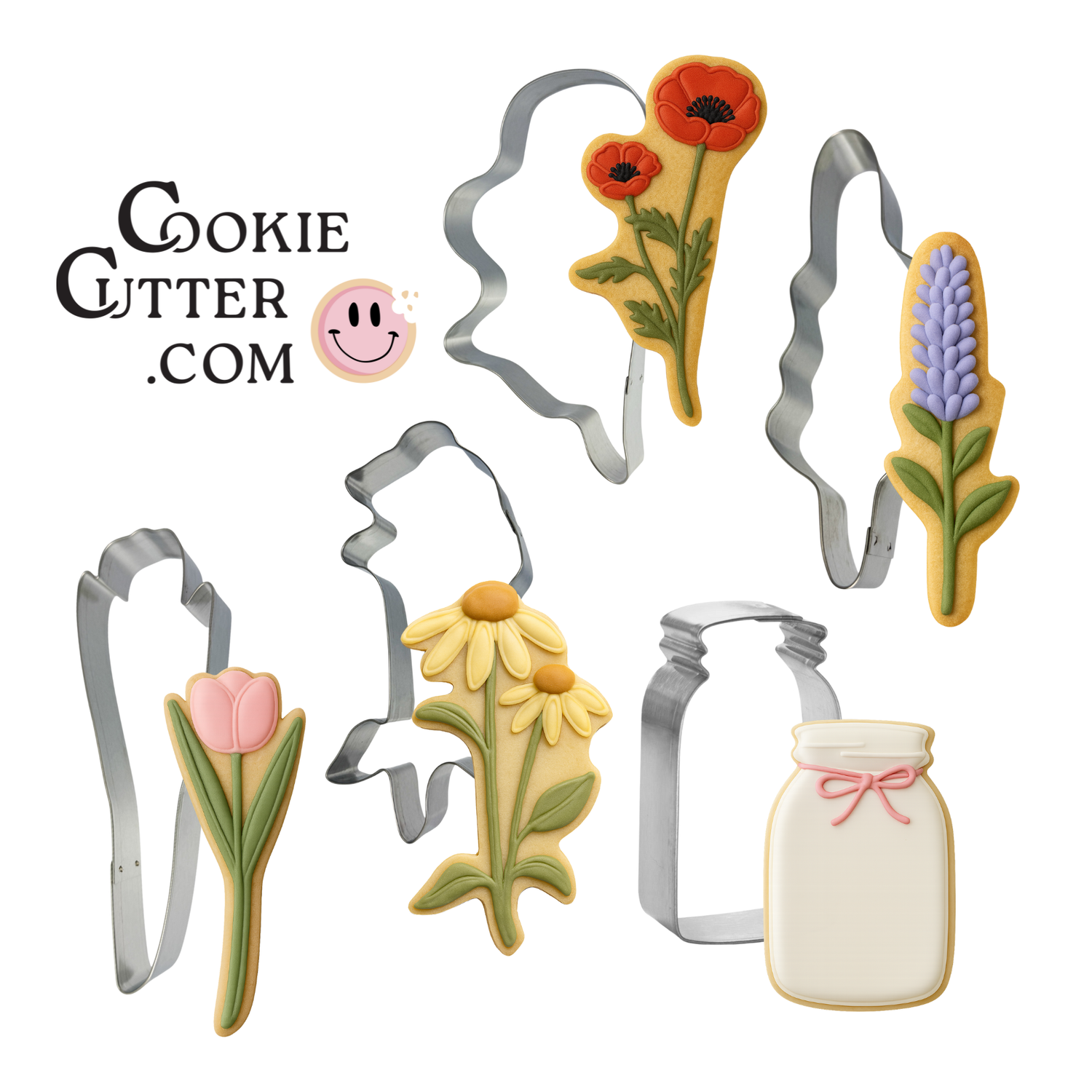  Wildflower cookie cutter set