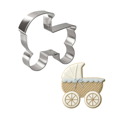 Baby Carriage Cookie Cutter 4 in B1371 Baby Carriage Cookie Cutter 4 in B1371