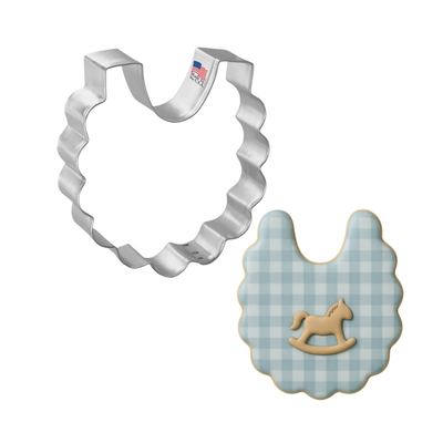 Baby Bib Cookie Cutter 3.25 Baby Bib Cookie Cutter 3.25" B1261