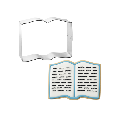 Open book cookie cutter