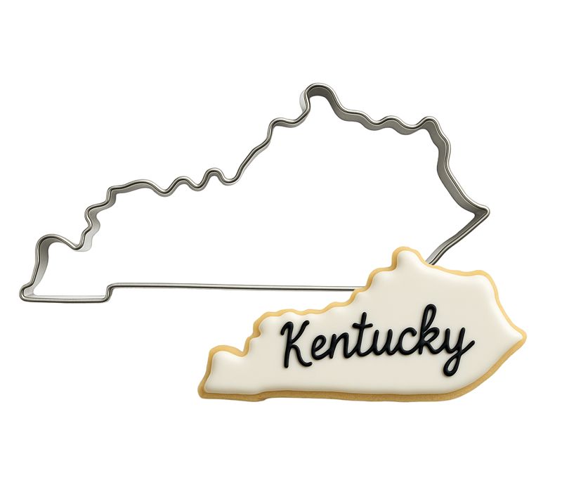 State Of Kentucky Tin Cookie Cutter 4 in B1796 Kentucky Cookie Cutter