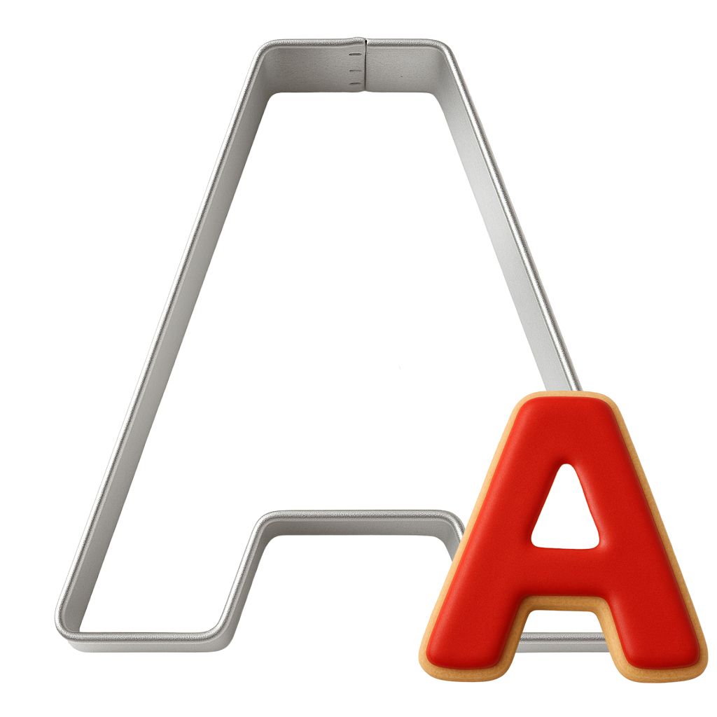 Letter A Tin Cookie Cutter 3 in B0101