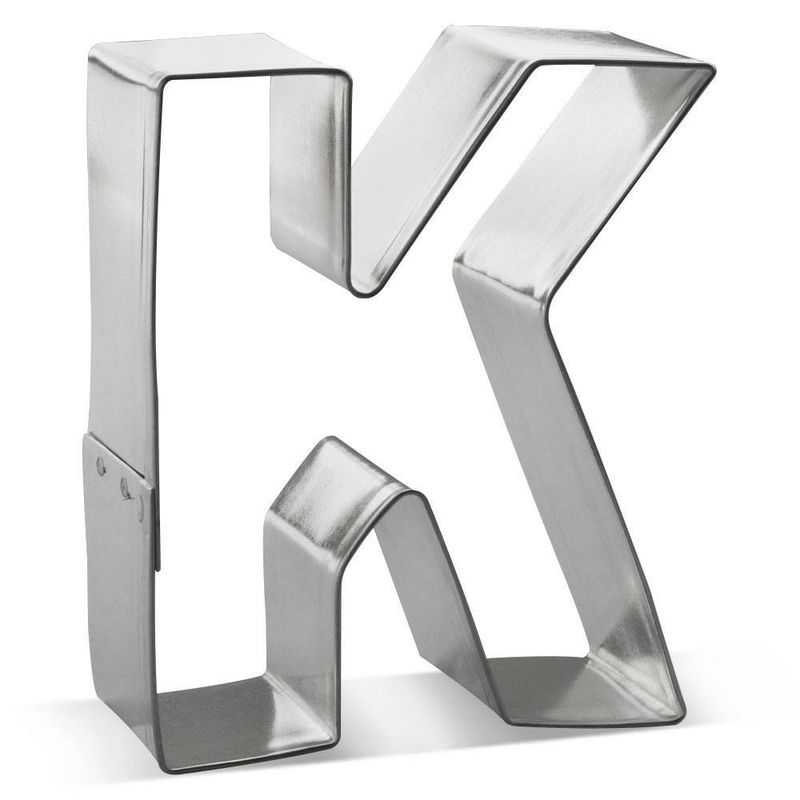 Letter K Stainless Steel Cookie Cutter 3 in S0111 Letter K cookie cutter, alphabet cookie cutter, monogram baking tool, custom baking accessory, madeā¦