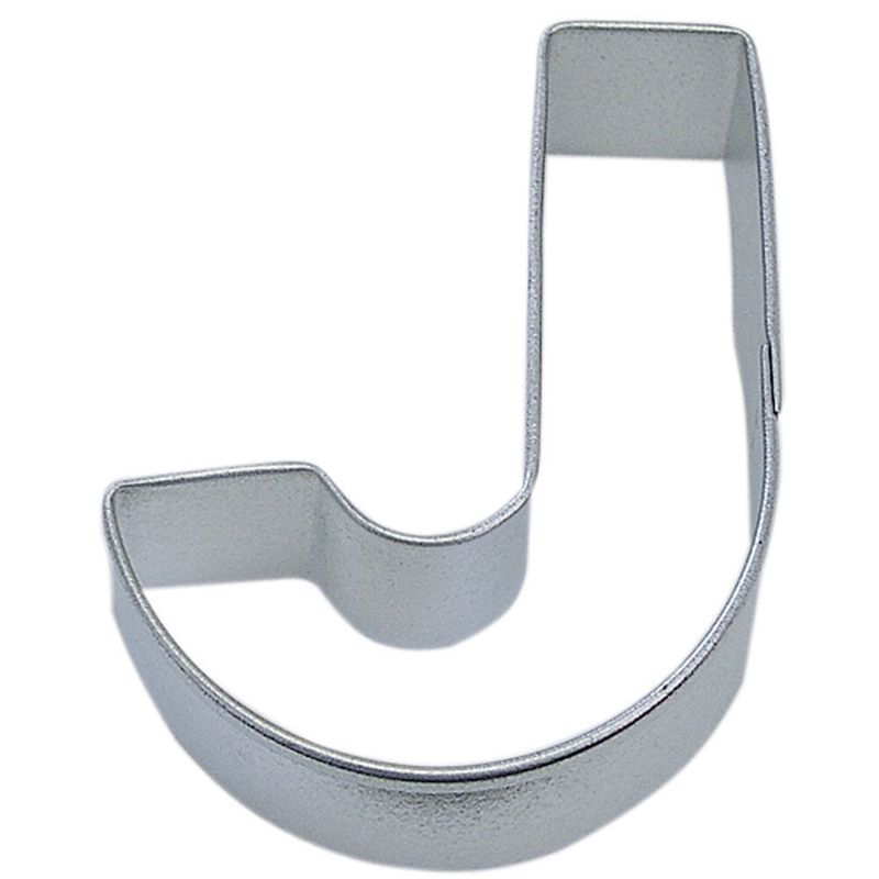 Letter J Stainless Steel Cookie Cutter 3 in S0110 Letter J cookie cutter, alphabet cookie cutter, monogram baking tool, custom baking accessory