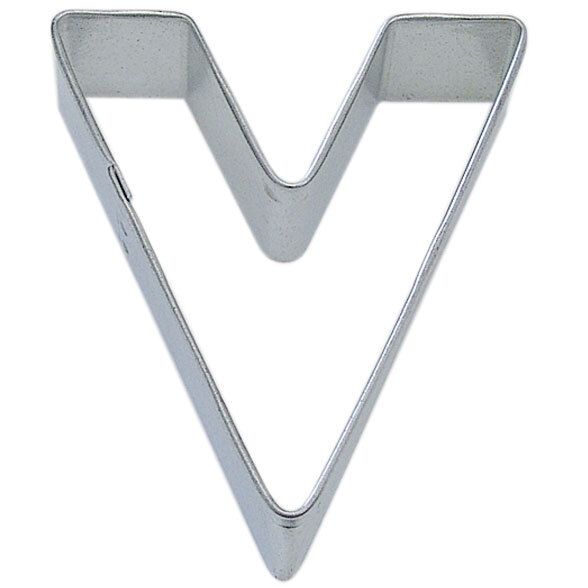 Letter V cookie cutter, alphabet cookie cutter, monogram baking tool, custom baking accessory