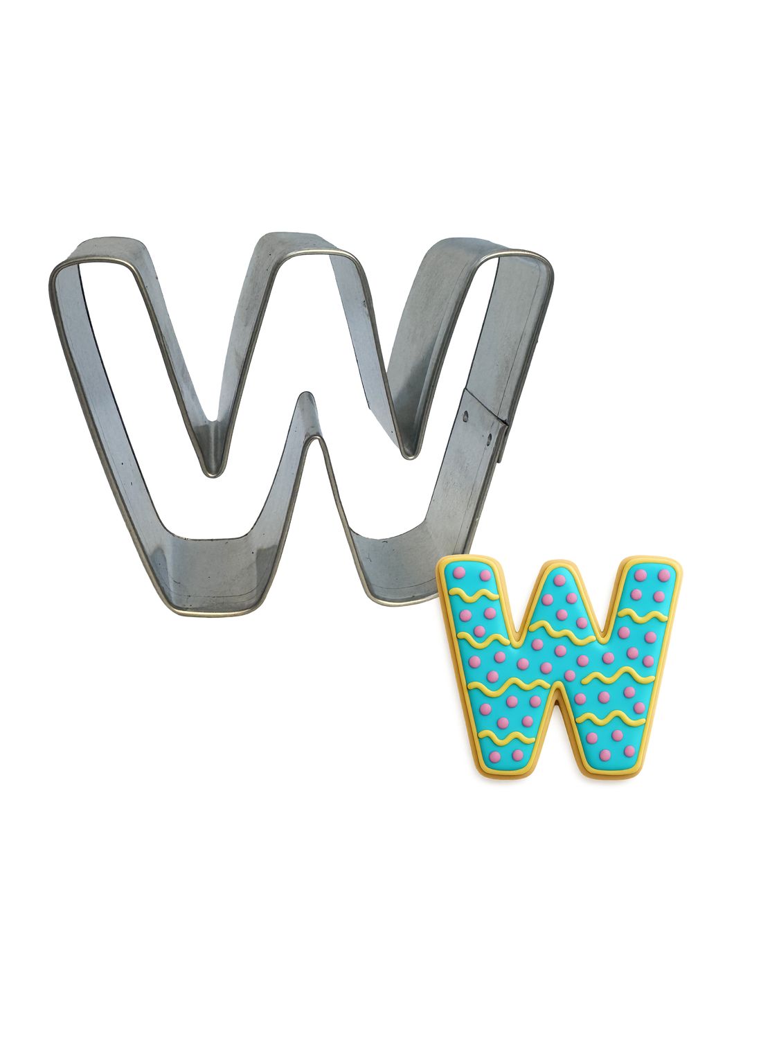 Letter W Stainless Steel Cookie Cutter 3 in S0123