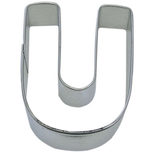 Letter U cookie cutter, alphabet cookie cutter, monogram baking tool, custom baking accessory
