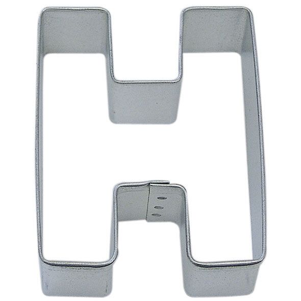 H cookie cutter, alphabet cookie cutter, monogram baking tool