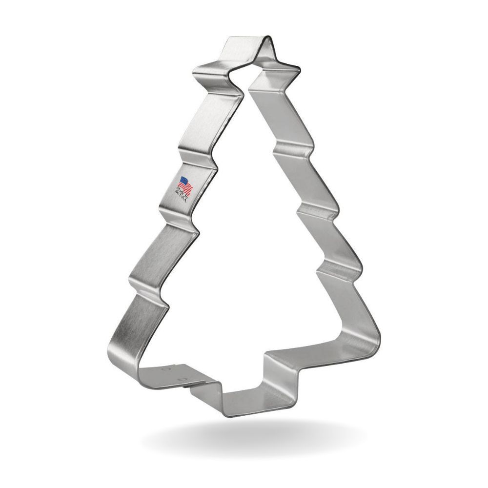 Christmas Tree Stainless Steel Cookie Cutter 5 in S1212
