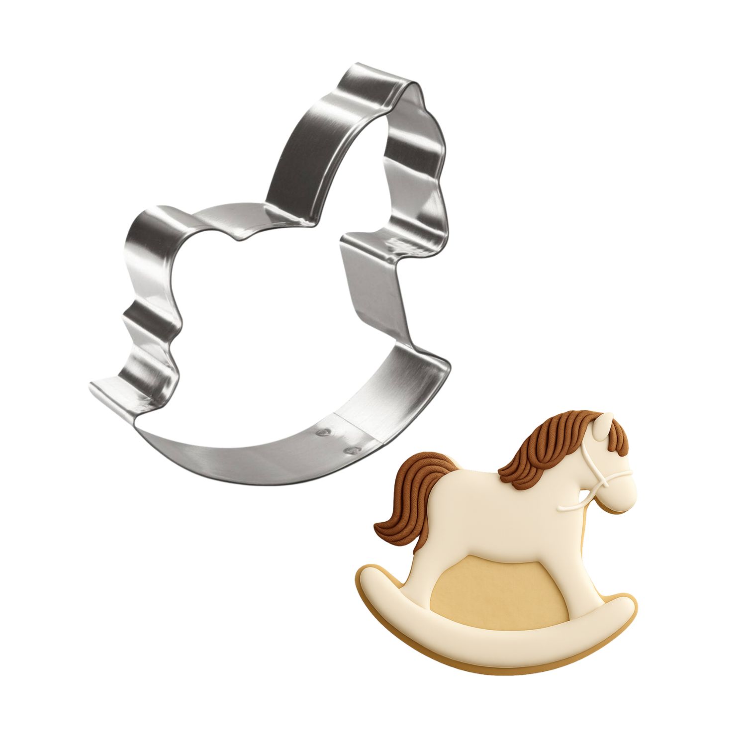 Rocking Horse Stainless Steel Cookie Cutter 4 in S900