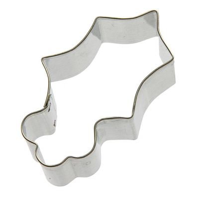 Holly Leaf Stainless Steel Cookie Cutter 3 in S528