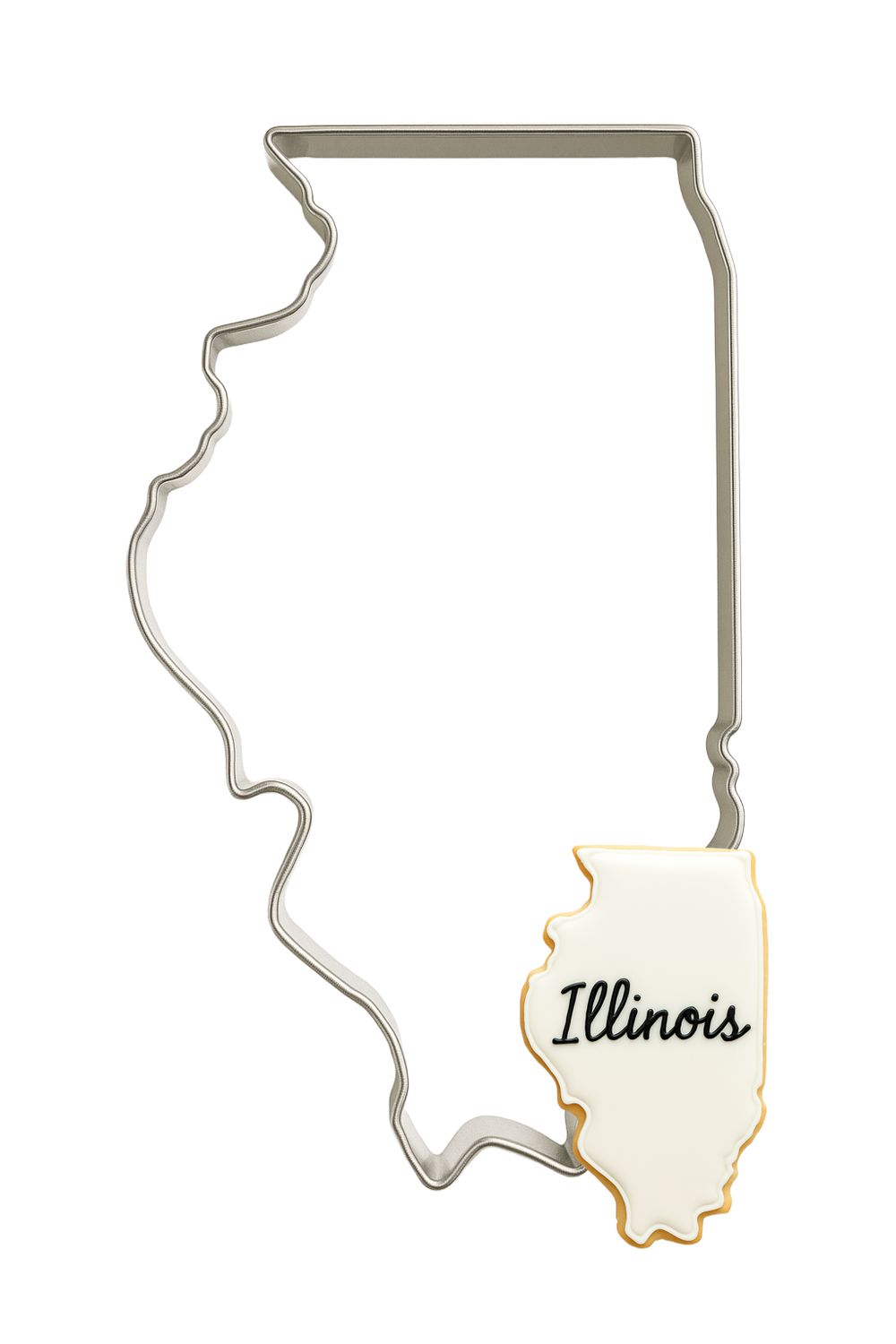 State Of Illinois Stainless Steel Cookie Cutter 4 in S1781