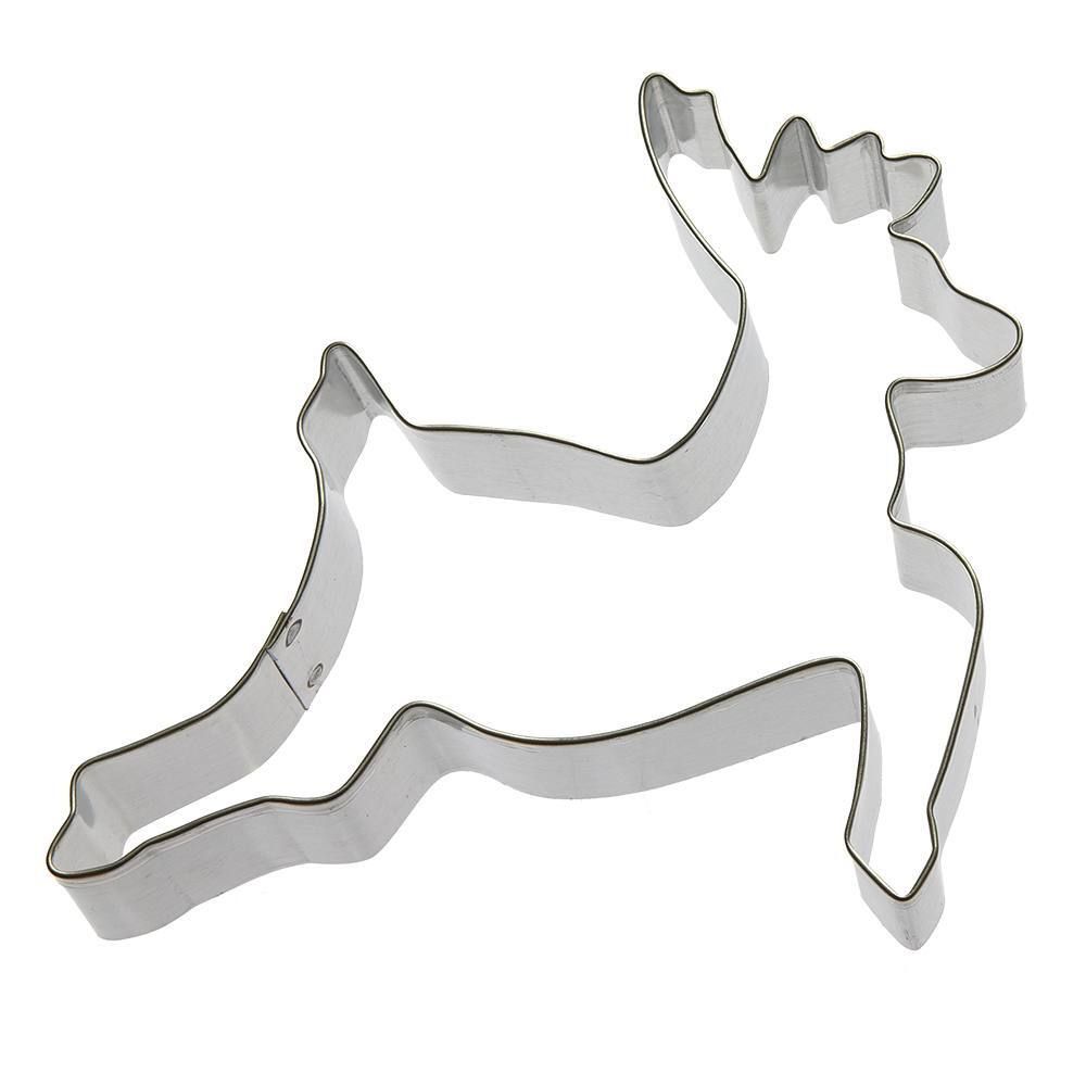 Reindeer Stainless Steel Cookie Cutter 5 in S1406