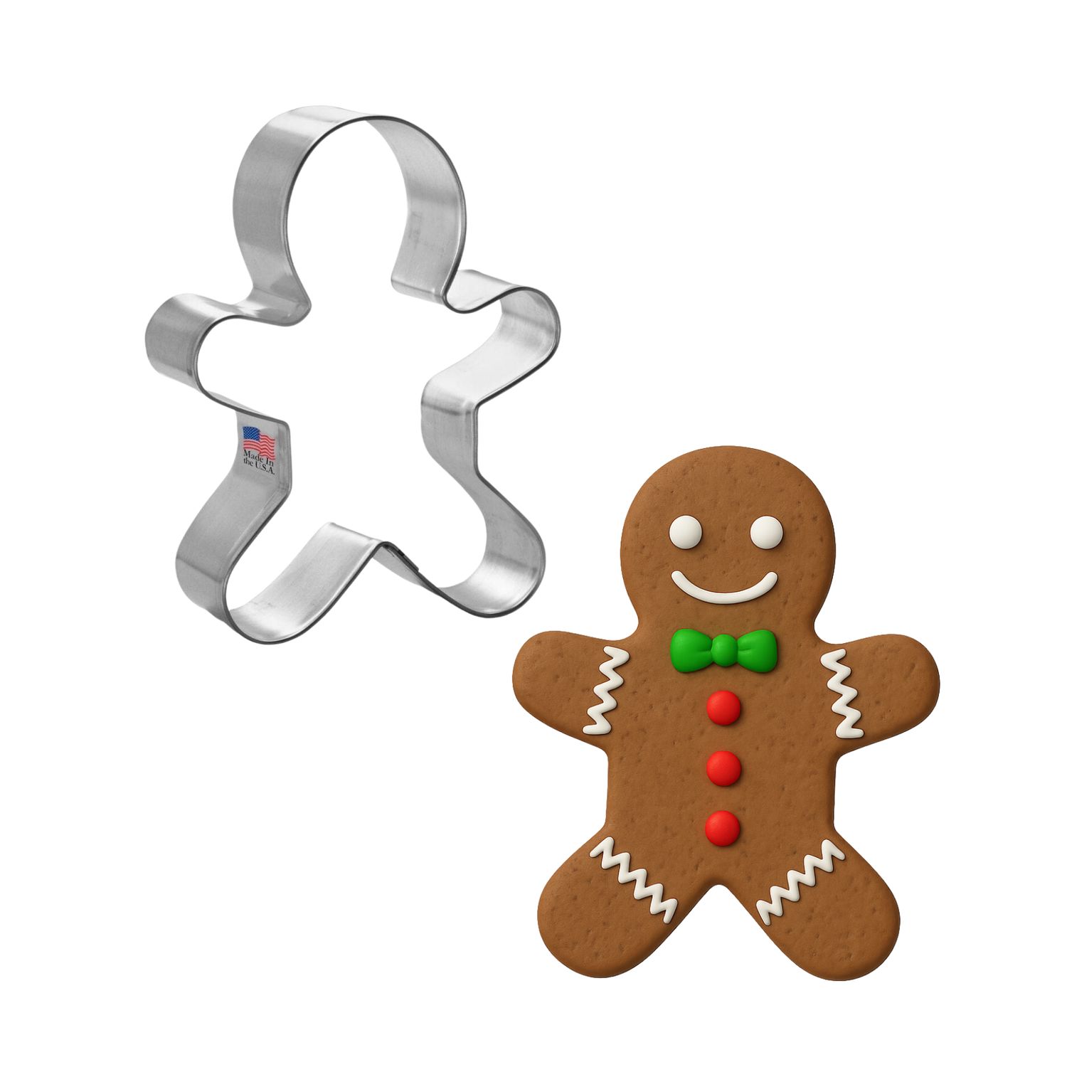 Gingerbread Man Stainless Steel Cookie Cutter 3.5 in S1174