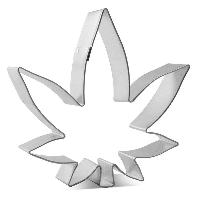 Marijuana Leaf Stainless Steel Cookie Cutter 4 in S1507