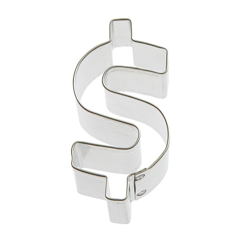 Dollar Sign Stainless Steel Cookie Cutter 3 in S1465