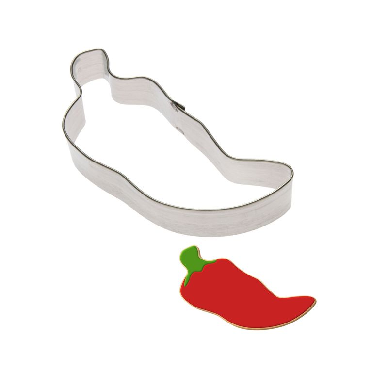 Chili Pepper Stainless Steel Cookie Cutter 3 in S1206 Chili Pepper Stainless Steel Cookie Cutter 3 in S1206