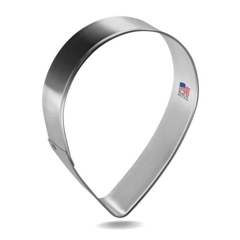 Teardrop Stainless Steel Cookie Cutter 3 7/8 in S1244