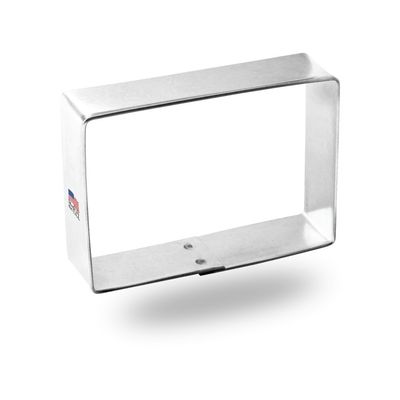 Rectangle Stainless Steel Cookie Cutter 3 in by 2 in S704