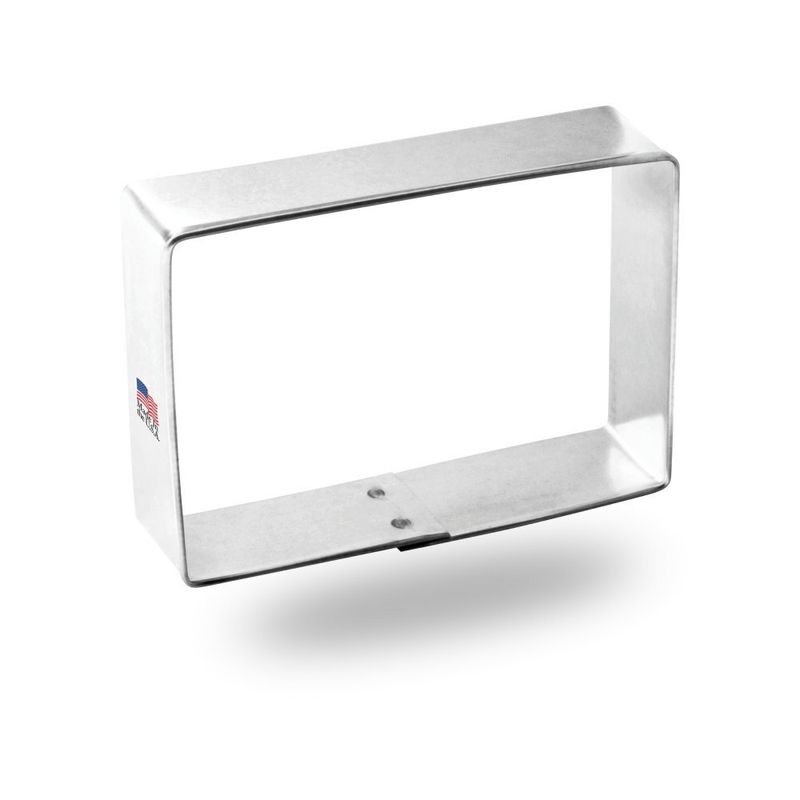 Rectangle Stainless Steel Cookie Cutter 3 in by 2 in S704