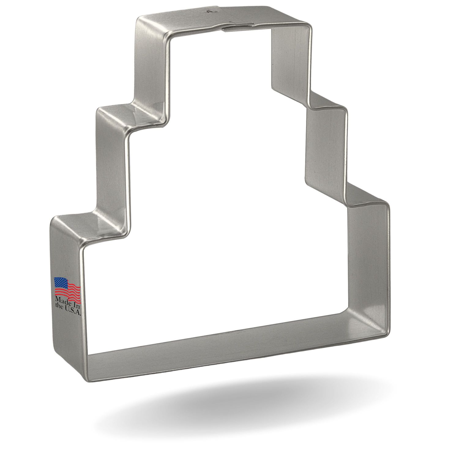 Three Layer Cake Stainless Steel Cookie Cutter 3.5 in S1647