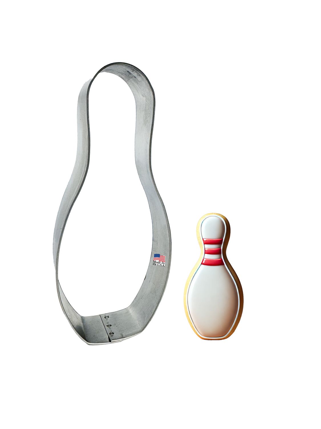 Bowling pin cookie cutter