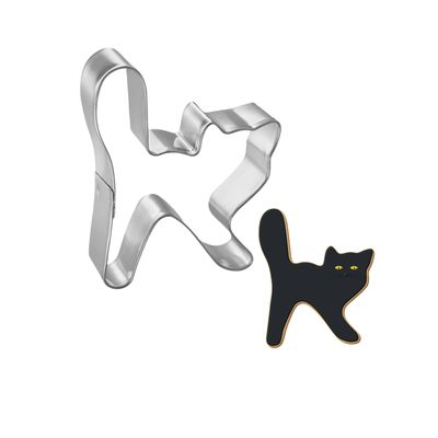 Scary Cat Stainless Steel Cookie Cutter 4 in S921 Scary Cat Stainless Steel Cookie Cutter 4 in S921