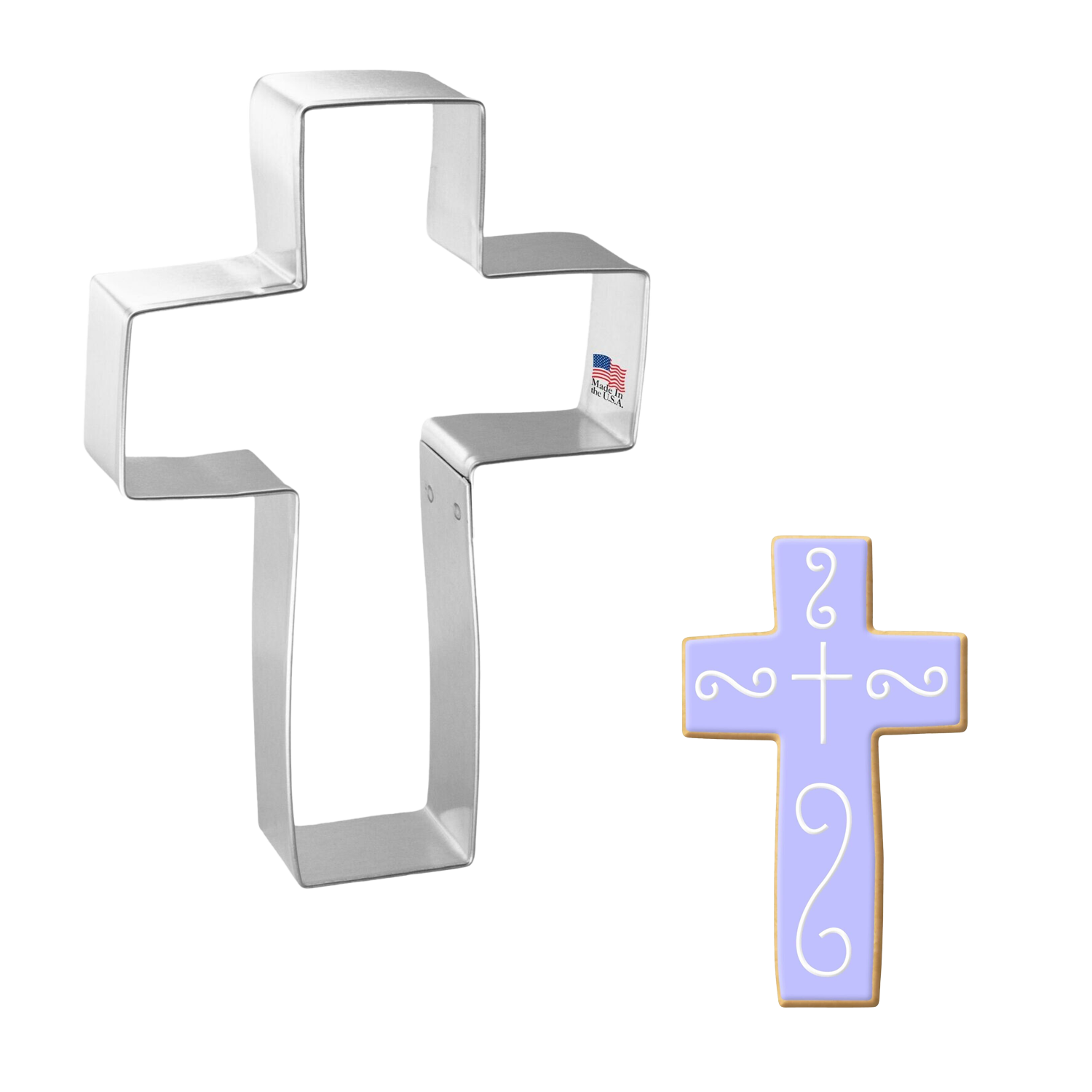 Cross Stainless Steel Cookie Cutter 5 in S1291