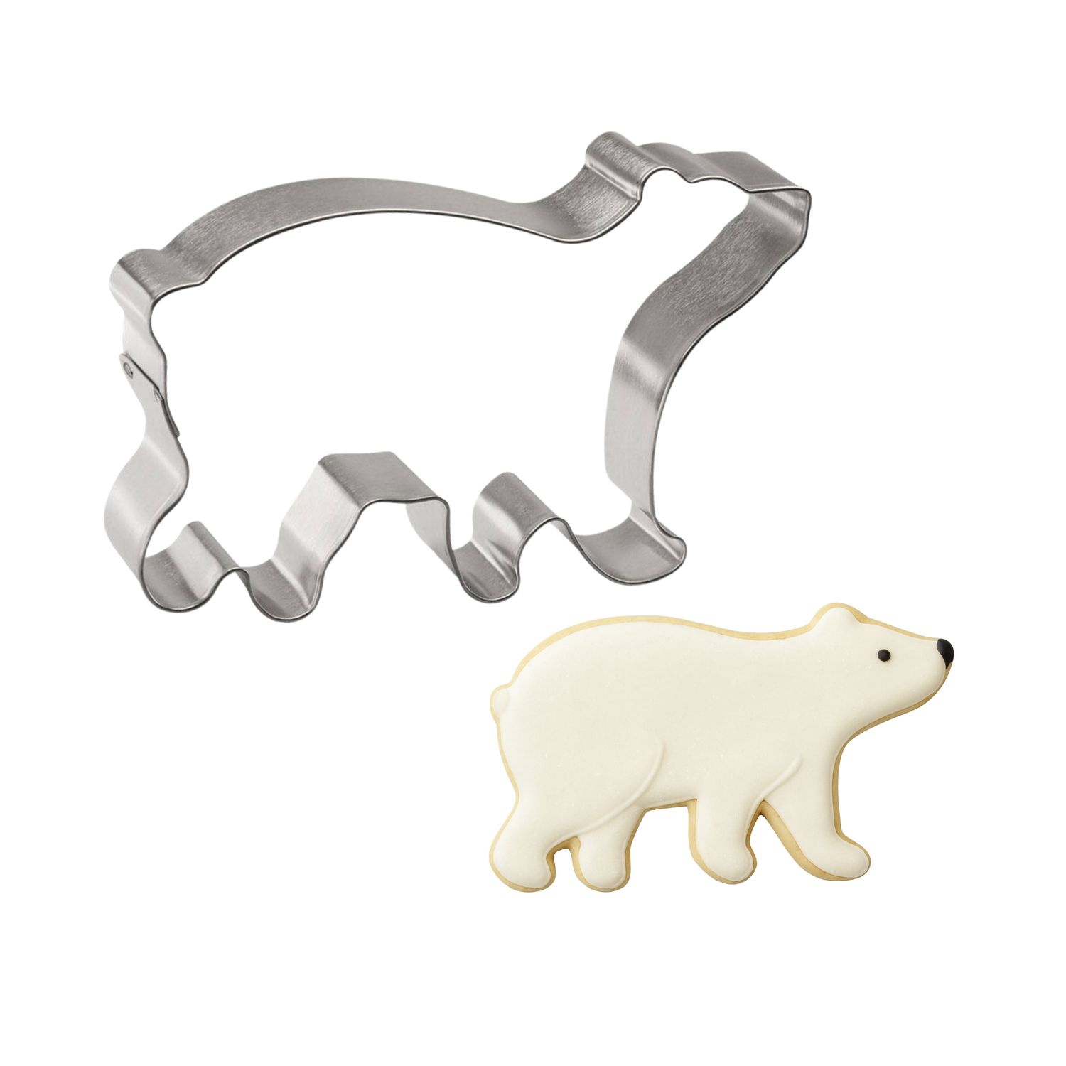 Polar Bear Stainless Steel Cookie Cutter 5 in S1562