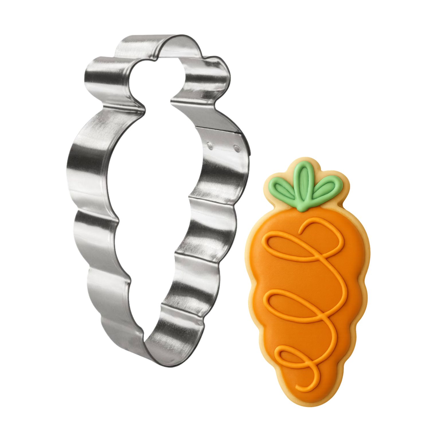 Easter Carrot Stainless Steel Cookie Cutter 4 in S1555